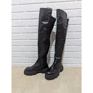 Wild Diva Black Over the Knee Boots